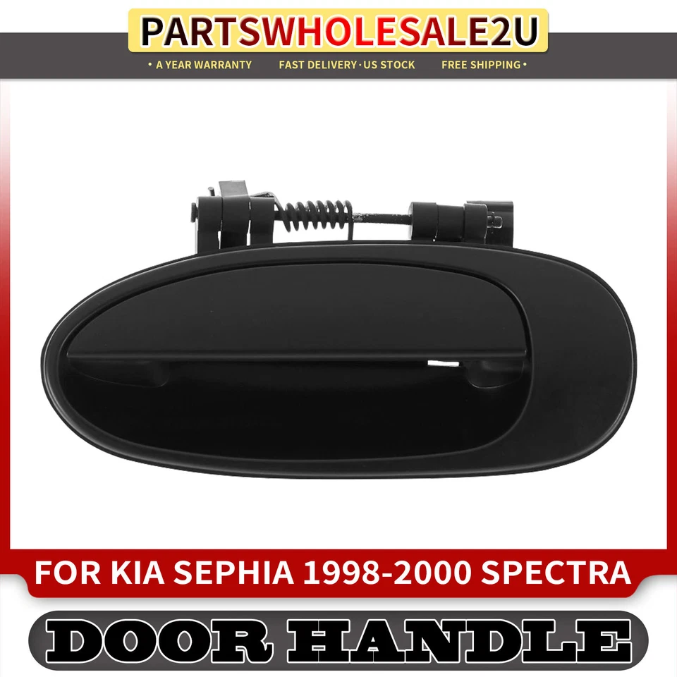 Maçaneta externa traseira esquerda LH preta com primer para Kia Sephia 1998-2000 Spectra - Imagem 1 de 4