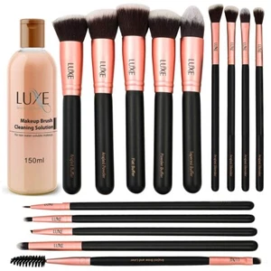 Luxe Premium Makeup Brushes Set 14 Pcs Premium Face Eye Synthetic Powder Beauty - Picture 1 of 12