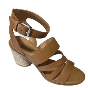 Frye & Co. Leiah Mixed Strap Sandal Cognac Heels Women’s 9M - Picture 1 of 15
