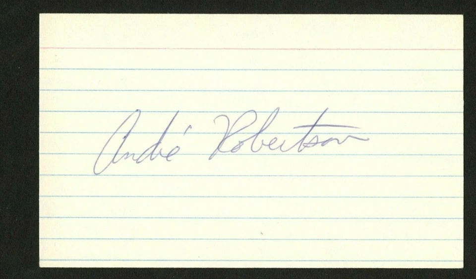Andre Robertson signed autograph auto 3x5 index card Baseball Player 9934 - Image 1 of 1