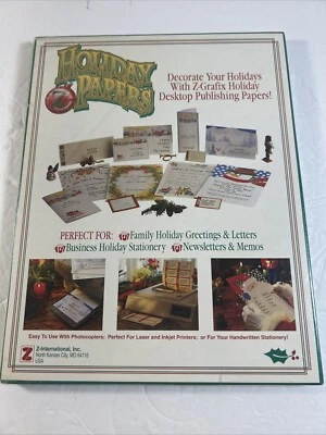 Vintage Z GRAFIX~100 Sheets of 8.5"x11" HOLIDAY PAPERS for LASER & INJET Noel - Image 1 of 4