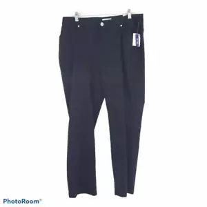 Catherines Sz 16WP Jeans New With Tags Black Sateen Straight Leg stretch denim - Picture 1 of 9