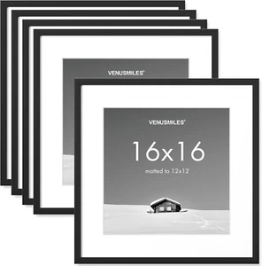 16X16 Inch Picture Frame, 16X16 Photo Frames with 12X12 Removable Mat - High Def - Picture 1 of 12