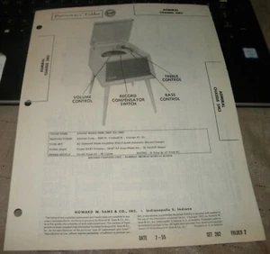 ADMIRAL PHONO AMPLIFIER/RECORD CHANGER MODELS: 5M36, 5M37 (SAMS PHOTOFACT 282-2) - Picture 1 of 1