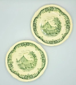 Grindley England Scenes After Constable A Cottage In A Cornfield Green Saucer 2 - Picture 1 of 13
