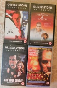 Oliver Stone film collection PAL VHS Video Cassette Tape Set. 3 Tapes sealed - Picture 1 of 9