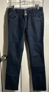 Y2K XOXO Stretch Blue Low Rise Straight Jeans 5/6 - Picture 1 of 8