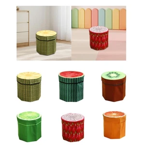 Folding Storage Ottoman Toy Storage Box Seat Chest - Picture 1 of 43