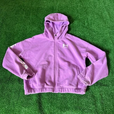 Under Armour Full Zipper Kangaroo Pocket Purple Hoodie Sweatshirt Youth Size M - Image 1 of 4