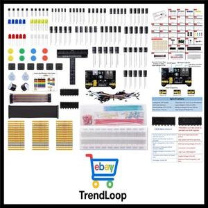 Electronics Starter Kit Kompatibel mit Arduino,mit Stromversorgungsmodul GPIO... - Bild 1 von 11