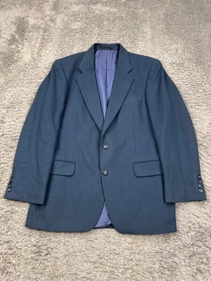 Blazer Chaqueta Abrigo Deportivo De Colección Lana Cachemira Hombres 50 EU 42R Azul Marino Tejido Suave Foto 1 de 4