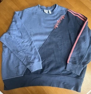 Adidas Sweatshirt, Size Uk 14, Pink, Blue And Grey - Picture 1 of 11