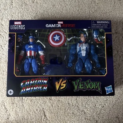 Figuras de acción de 6 pulgadas Marvel Legends Series Gamerverse Capitán América vs. Venom Foto 1 de 4