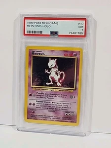 Mewtwo 10/102 Base Set Unlimited Holo Rare 1999 Pokémon Card Graded PSA 7 - Picture 1 of 6
