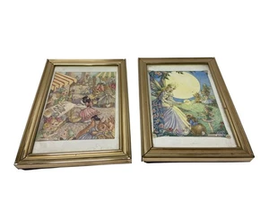 Rare Marjorie Dawson 18x14cm Framed Prints Animals Bunny Fairy Theme | Preloved - Picture 1 of 24