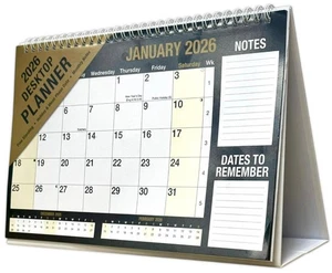 2026 Month To View Stand Up Desk Home Office Top Calendar Full Year Planner - Picture 1 of 11