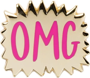 Spilla smaltata rigida con biglietto di auguri | OMG Mia madre aveva ragione | 1 in x 1 in NUOVO - Foto 1 di 3