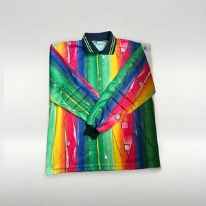 90s High Five Soccer Jersey Kit Goalkeeper Goalie Colorful Vintage Large - Picture 1 of 12
