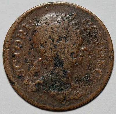 1785 Connecticut Copper, Bust Right, Roman Head, Miller 2-A.1, R5 - Image 1 of 4