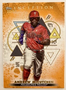 2022 Topps Inception #29 ANDREW McCUTCHEN arancione /50 Phillies SP - Foto 1 di 2