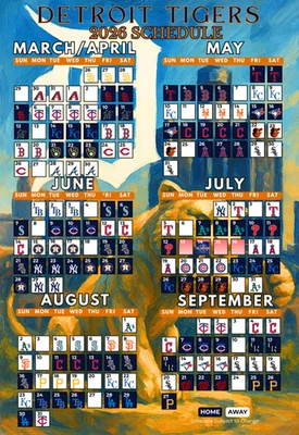 2026 Major League Baseball Team Schedule Magnets 4" X 6" (Choose Your Team) - Image 1 of 4