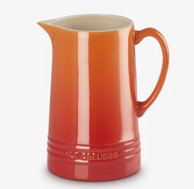 ¡NUEVO! Jarra de gres Le Creuset 1,5 L 1,6 cuartos de galón - naranja llama ombre Foto 1 de 4