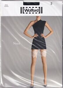 Collant WOLFORD SINA coloris Black/Black. Taille S. Geometric squares tights.