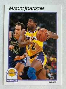 NBA MAGIC JOHNSON Los Angeles Lakers 1991-92 NBA Hoops Trading CARD #101 - Bild 1 von 3