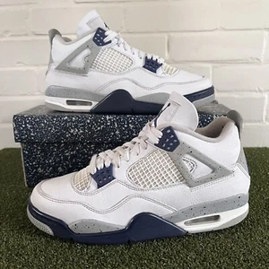 Nike Air Jordan 4 Midnight Navy Mens Size 8.5 Retro Sneakers DH6927-140 OG - Picture 1 of 12