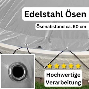 Aufblasbare Poolabdeckung Rundpool Ø 320 cm I Rund Pool 3,2 m I grau - Bild 1 von 5