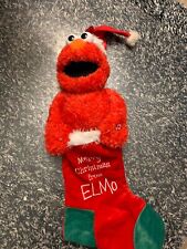 Sesame Street Merry Christmas From Elmo Musical Singing Motion Stocking. Works 