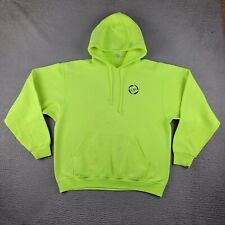 High Visibility Hoodie Men Large Green Chore Construction Workwear Thrashed