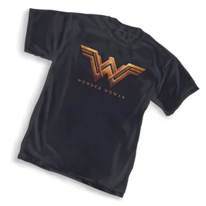 DC Comics WONDER WOMAN Adult LG Cotton Black t-shirt New - Picture 1 of 2