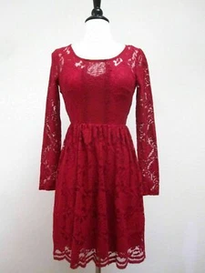Anthropologie Dress New Size Small XS Lace Red Victorian Retro Bridgerton - Picture 1 of 3