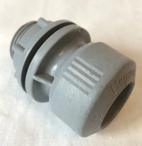 HEPWORTH TANK CONNECTOR PUSH FIT GREY 22mm COLD WATER - Picture 1 of 4