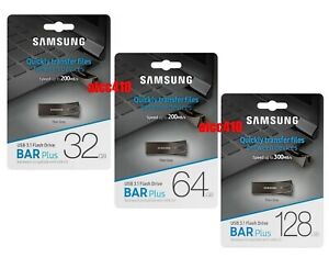 Samsung 32GB 64GB 128GB 256GB USB Flash Drive BAR Plus USB3.1 BE4 C