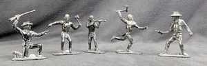 5 1960's Lone Star Diecast Famous American Indian & Cowboys Figures England 2.5" - Picture 1 of 12