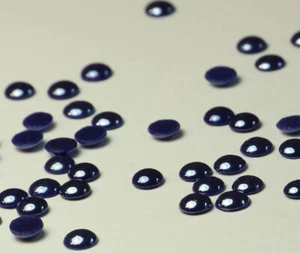Hotfix Ceramic Stones DARK BLUE 5mm dunkelblau zum aufbügeln Strass Halbperlen - Picture 1 of 18