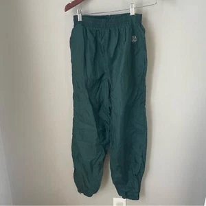 Vintage USA Olympics Track Pants Youth Large Fit 26x26 green Parachute Baggy 90s - Picture 1 of 12