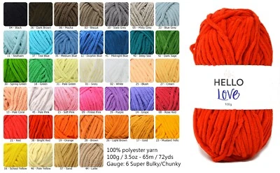 [BUY 4 FOR 40% OFF] Hello Love Blanket Yarn 100g–Super Bulky Soft Crochet Knit