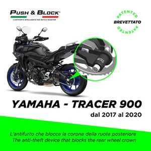 MOTORRAD DIEBSTAHLSICHERUNG PUSH&BLOCK RADSCHLOSS für YAMAHA TRACER 900 von 2017 bis 2020 - Bild 1 von 3