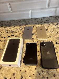 Lot of (4) iPhones AS-IS, PARTS and SALVAGE ONLY - 11 Plus, 7, 6 Rose , 6 Grey