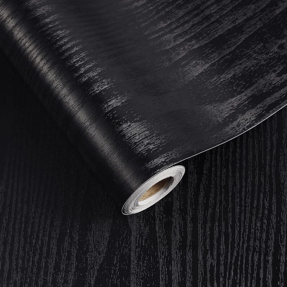 Papel tapiz de grano de madera de 32 pies autoadhesivo para muebles envoltura de vinilo película decoración de cocina Foto 1 de 4