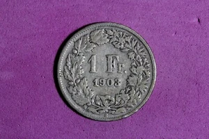 1903 B Switzerland 1 Franc Silver Coin #M22350 - Picture 1 of 2