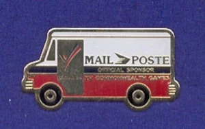 Postal Service Canada Post Mail Truck Van Commonwealth Games Sponsor Lapel Pin - Picture 1 of 1
