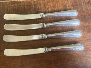 4 Antique Tea-knives, C.H. Beatson, Sheffield; Silver Handles, EPNS Blades, 1904 - Picture 1 of 13