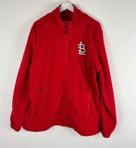 St Louis Cardinals Fleece Jacket Coat Adult XL Unisex Full Zip Red Pockets MLB - Picture 1 of 3