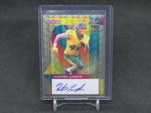 2023 LEAF VIVID FOOTBALL HUNTER LUEPKE 1/1 ONE OF ONE GOLD VINYL RC AUTO NQ