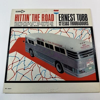 ERNEST TUBB HITTIN' THE ROAD DL-4681 LP VINYL RECORD - Image 1 of 4