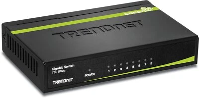 TRENDnet 8 Port Gigabit Switch TEG S80G Wall Mountable Energy Efficient - Image 1 of 4